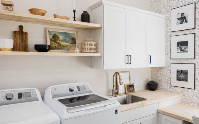 corner laundry cabinet