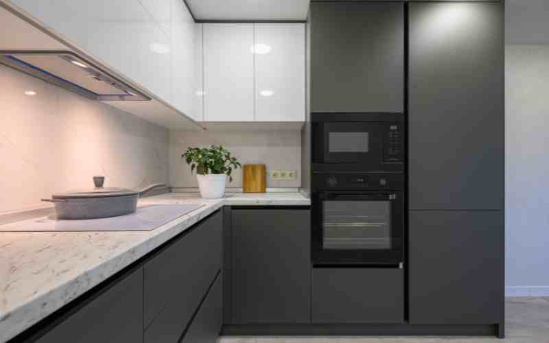 smooth texture kitchen cabinet